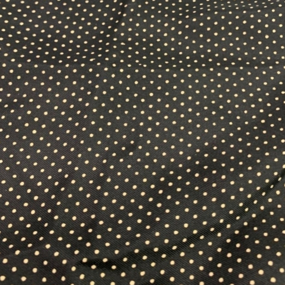 HERMES PARIS Lord y Taylor 100% Silk Polka Dot Pocket Scarf, Hand-Rolled Edges - Picture 4 of 7